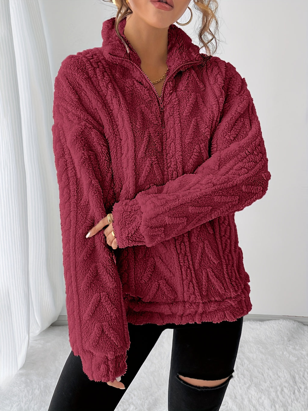 Marinda | Fleece-sweatshirt voor dames – Warme, casual trui voor de herfst en winter