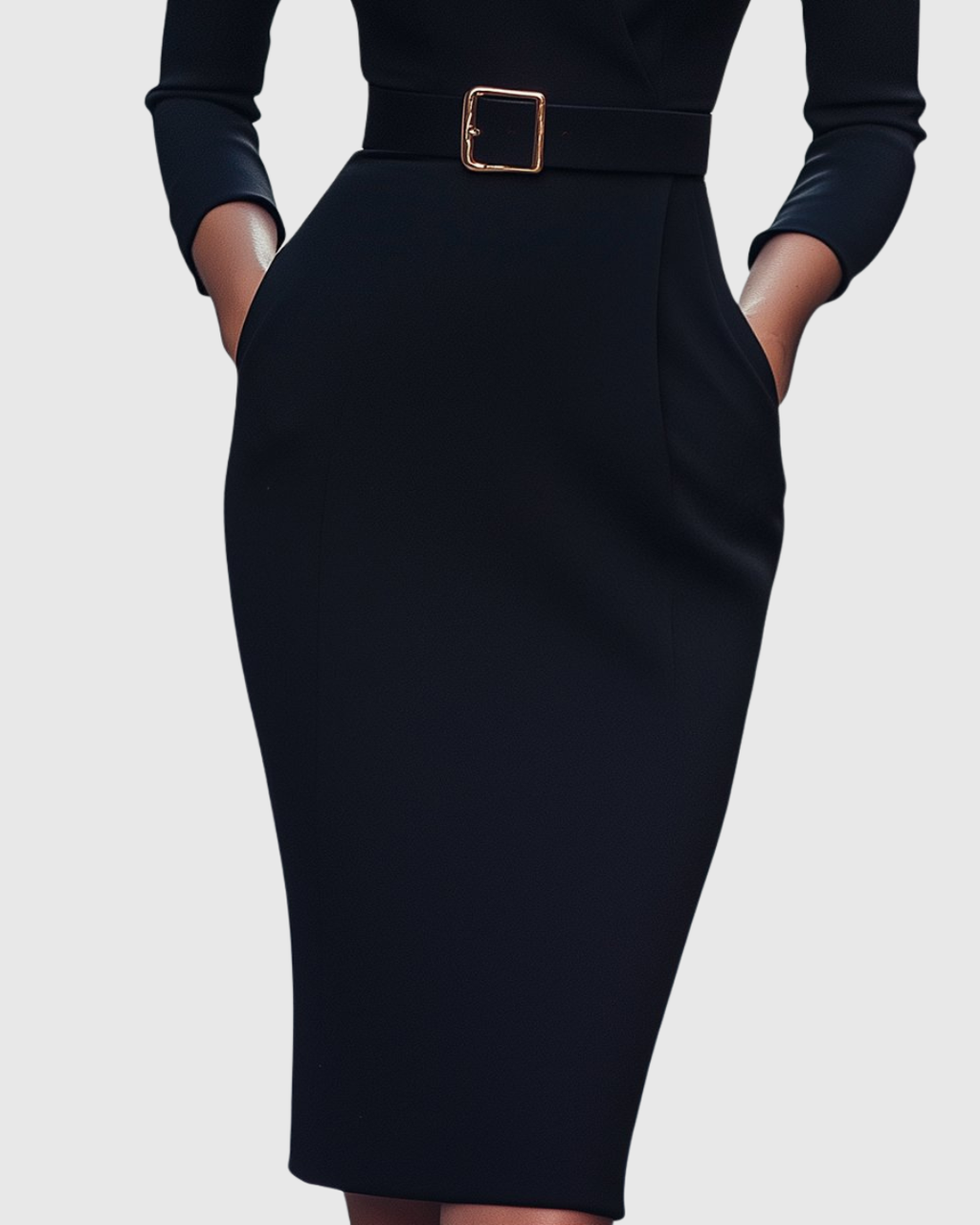 Serilda | Dames Midi Kokerjurk – Elegante Werkjurk