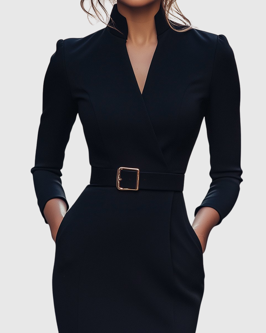 Serilda | Dames Midi Kokerjurk – Elegante Werkjurk