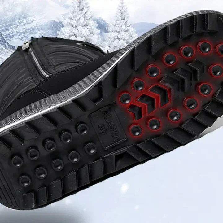 Jantina | Damen Winter-Schneestiefel mit Warmem Futter, Reißverschluss und Rutschhemmender Profilsohle