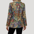Liora | Dames bloemenwandtapijt blazer – smart-casual, elegant statement jasje