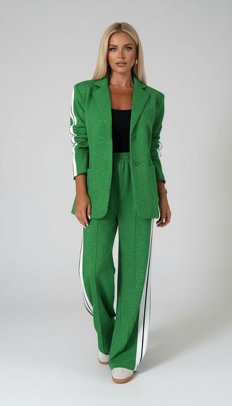 Meliora | Dames 2-Delige Pak Set – Elegante Blazer & Elastische Broek
