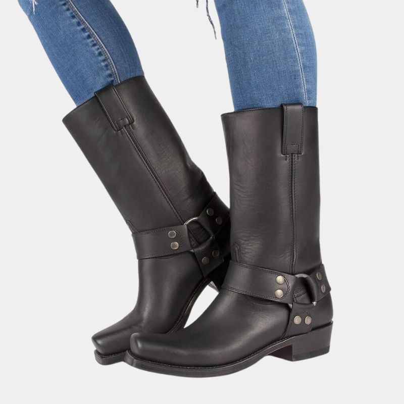 Lammie | Damescowboylaarzen in Vintage Look – Stevige Westernlaarzen voor Dames