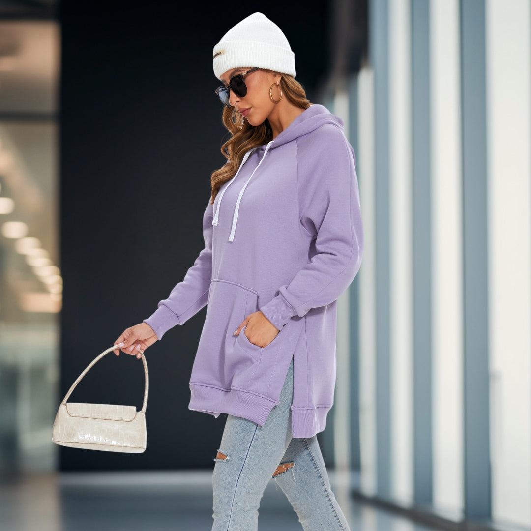 Alarda | Oversized Sweaterjurk Dames – Lange Hoodie Jurk met Capuchon