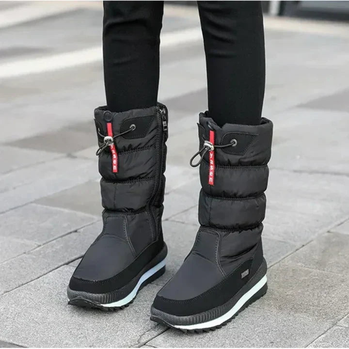 Jantina | Damen Winter-Schneestiefel mit Warmem Futter, Reißverschluss und Rutschhemmender Profilsohle