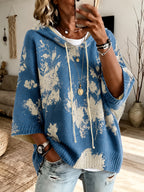 Phaedra | Dames Gebloemde Capuchonponcho