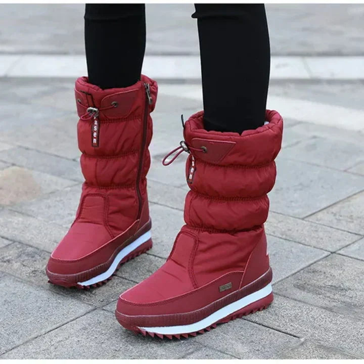 Jantina | Damen Winter-Schneestiefel mit Warmem Futter, Reißverschluss und Rutschhemmender Profilsohle