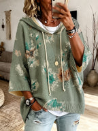 Phaedra | Dames Gebloemde Capuchonponcho
