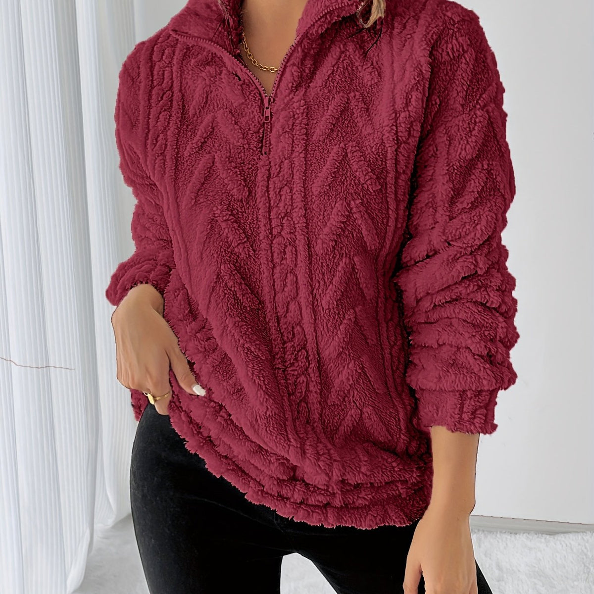 Marinda | Fleece-sweatshirt voor dames – Warme, casual trui voor de herfst en winter