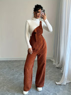 Avenora | Corduroy jumpsuit voor dames – Brede schouderbanden