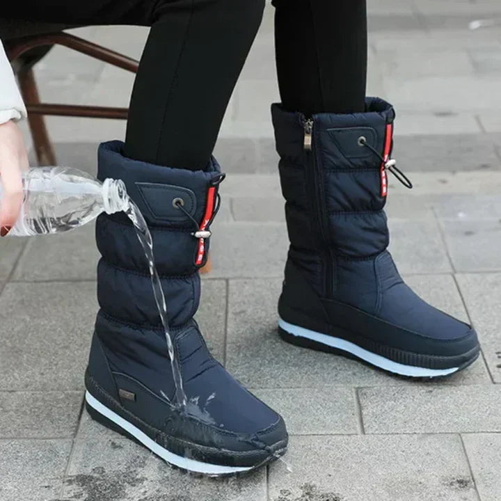 Jantina | Damen Winter-Schneestiefel mit Warmem Futter, Reißverschluss und Rutschhemmender Profilsohle