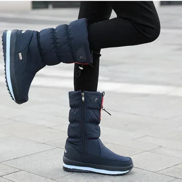 Jantina | Damen Winter-Schneestiefel mit Warmem Futter, Reißverschluss und Rutschhemmender Profilsohle