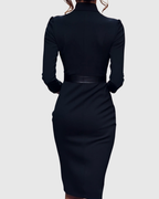 Serilda | Dames Midi Kokerjurk – Elegante Werkjurk
