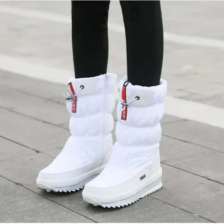 Jantina | Damen Winter-Schneestiefel mit Warmem Futter, Reißverschluss und Rutschhemmender Profilsohle