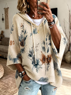 Phaedra | Dames Gebloemde Capuchonponcho