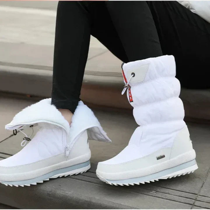 Jantina | Damen Winter-Schneestiefel mit Warmem Futter, Reißverschluss und Rutschhemmender Profilsohle