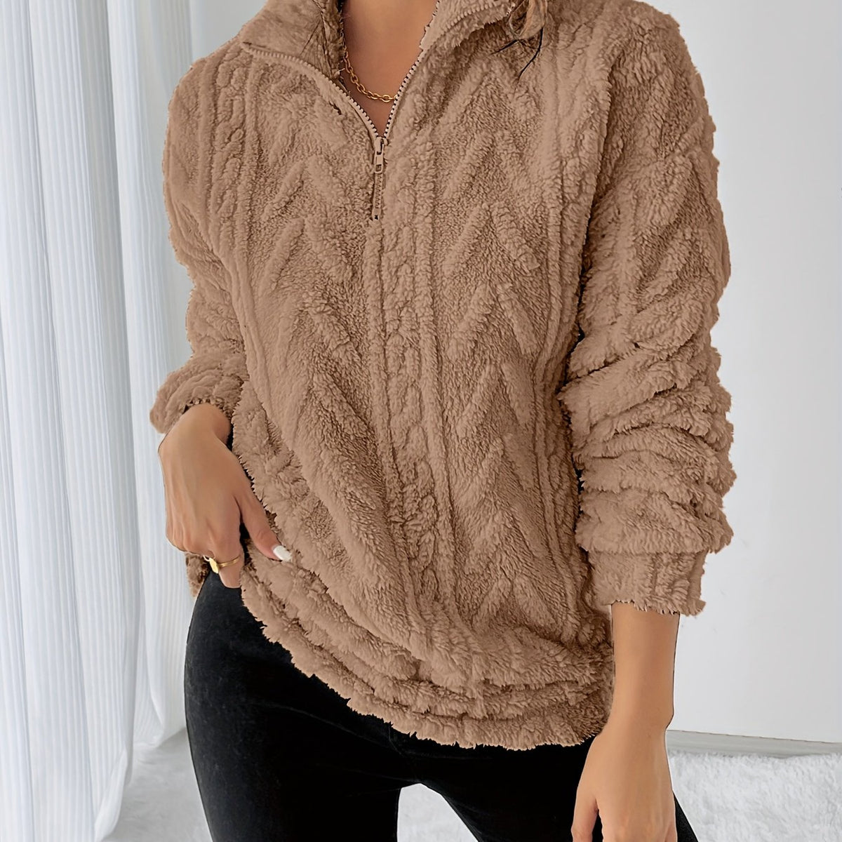 Marinda | Fleece-sweatshirt voor dames – Warme, casual trui voor de herfst en winter