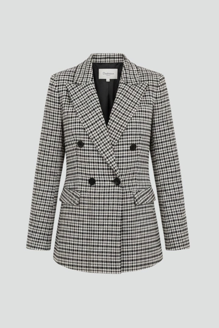 Arlen | Dames Geruite Blazer – Getailleerde Blazer met Knoopsluiting en Reverskraag