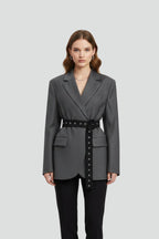 Blaire | Dames Smart Casual Blazer – Getailleerde Blazer met Ceintuur en Lange Mouwen