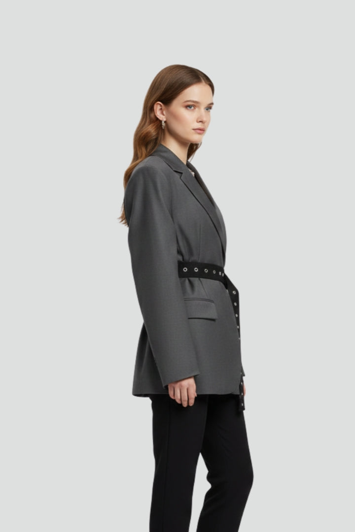 Blaire | Dames Smart Casual Blazer – Getailleerde Blazer met Ceintuur en Lange Mouwen