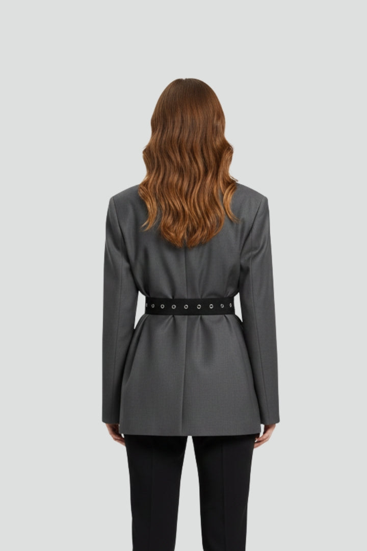 Blaire | Dames Smart Casual Blazer – Getailleerde Blazer met Ceintuur en Lange Mouwen