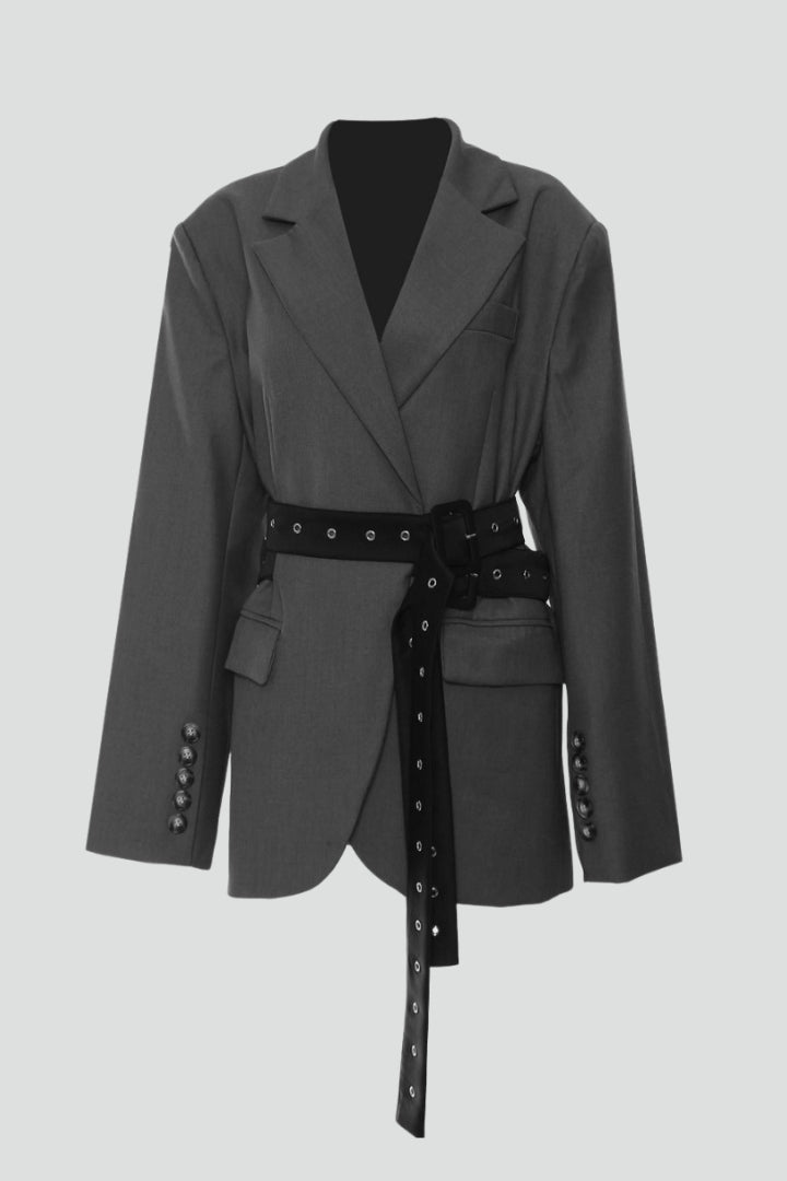 Blaire | Dames Smart Casual Blazer – Getailleerde Blazer met Ceintuur en Lange Mouwen