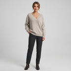 Uvelia | Kasjmiertrui voor dames – Elegante V-hals, zacht en licht gebreid