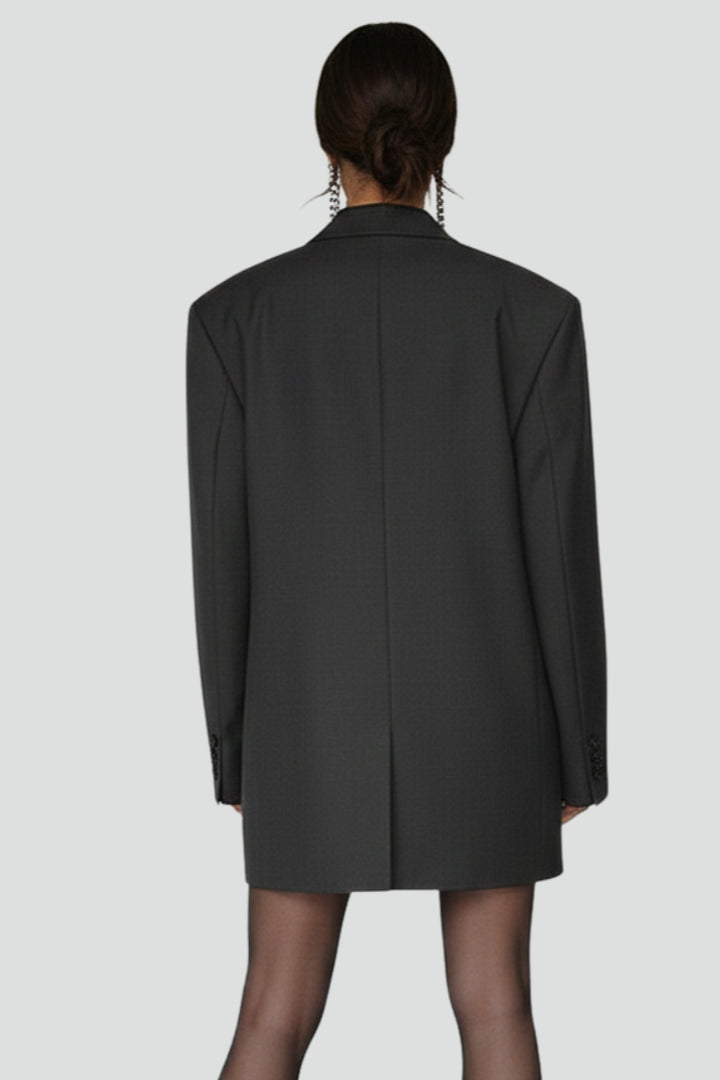 Alicia | Dames Oversized Blazer – Jas met Reverskraag en Knopen aan de Voorkant