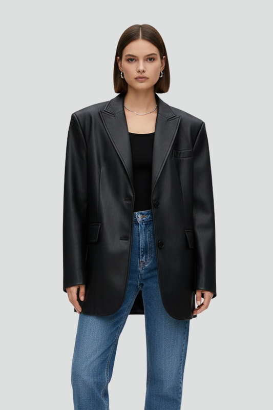 Alice | Dames Getailleerde Blazer – Jas met Reverskraag en Knopen aan de Voorkant