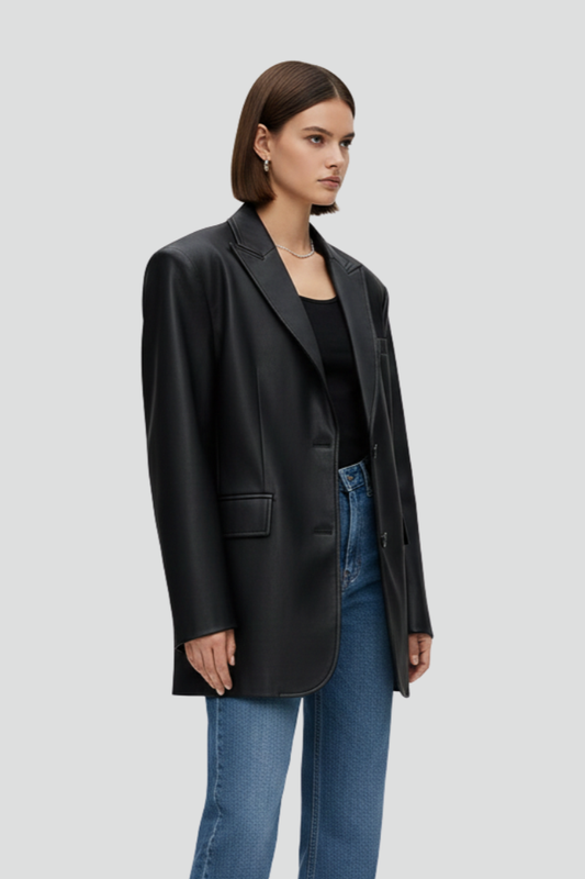 Alice | Dames Getailleerde Blazer – Jas met Reverskraag en Knopen aan de Voorkant