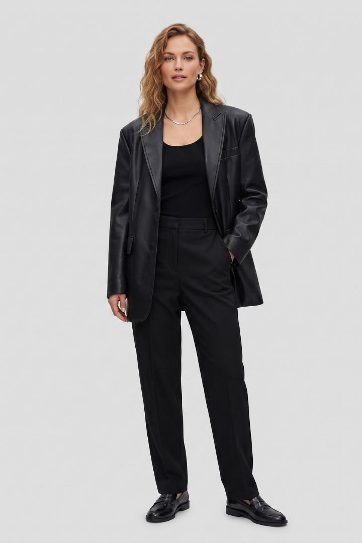 Alice | Dames Getailleerde Blazer – Jas met Reverskraag en Knopen aan de Voorkant