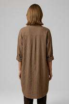 Amira | Dames Blouse met Knopen – Blouse met Lange Mouwen en Kraag