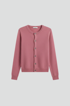 Lavinia | Gebreid damesvest – rondhals, trui met lange mouwen en knopen