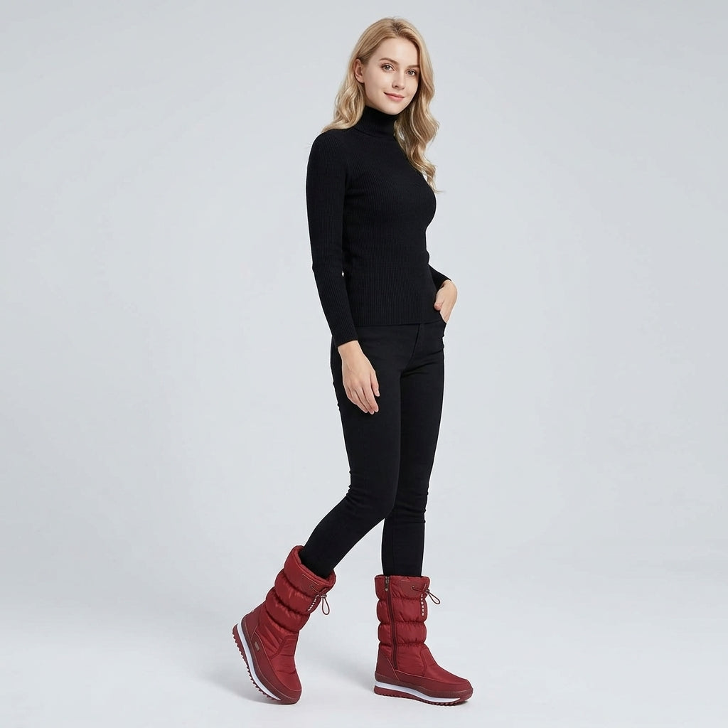 Mirellisse | Waterdichte sneeuwlaarzen voor dames – Warme fleecevoering