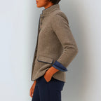 Maelle | Elegante damesvest – Hoge opstaande kraag, knoopsluiting aan de voorkant & gestructureerde comfortabele pasvorm