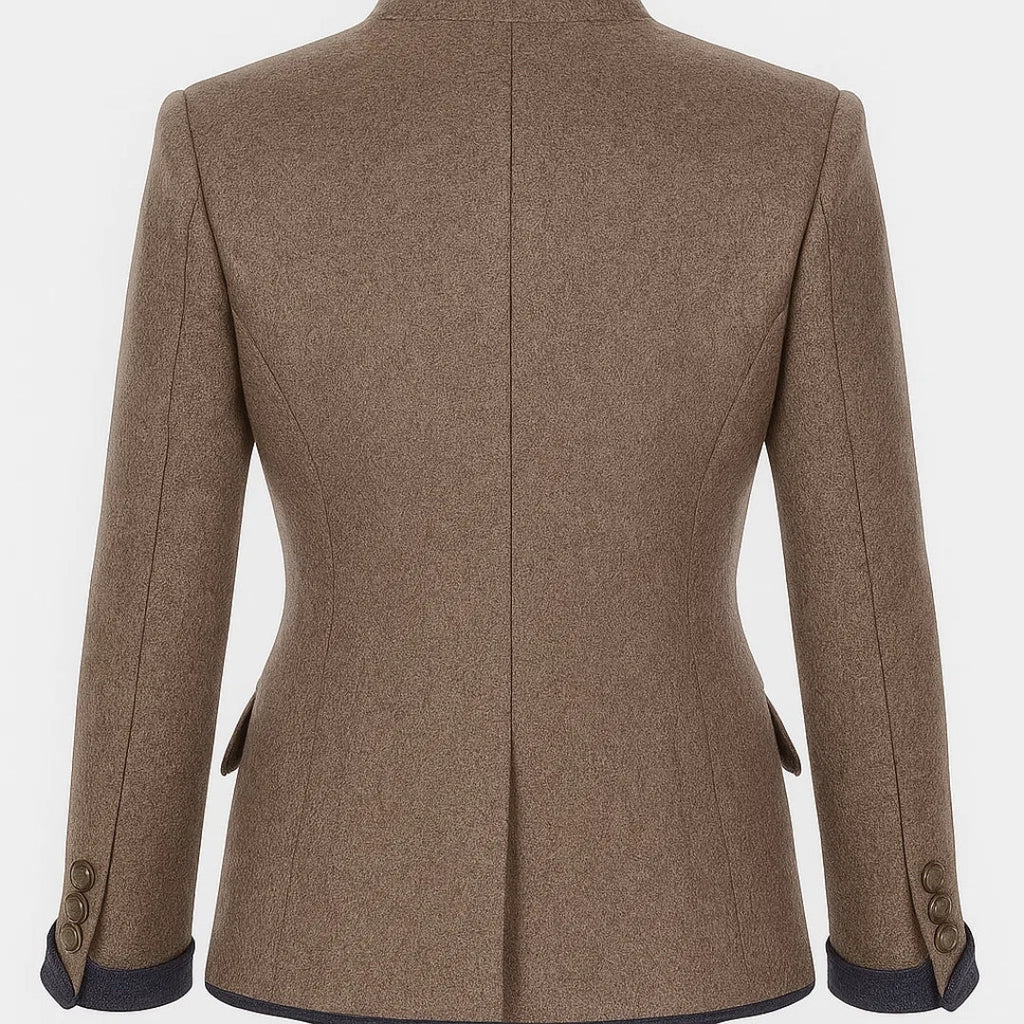 Maelle | Elegante damesvest – Hoge opstaande kraag, knoopsluiting aan de voorkant & gestructureerde comfortabele pasvorm