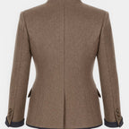 Maelle | Elegante damesvest – Hoge opstaande kraag, knoopsluiting aan de voorkant & gestructureerde comfortabele pasvorm