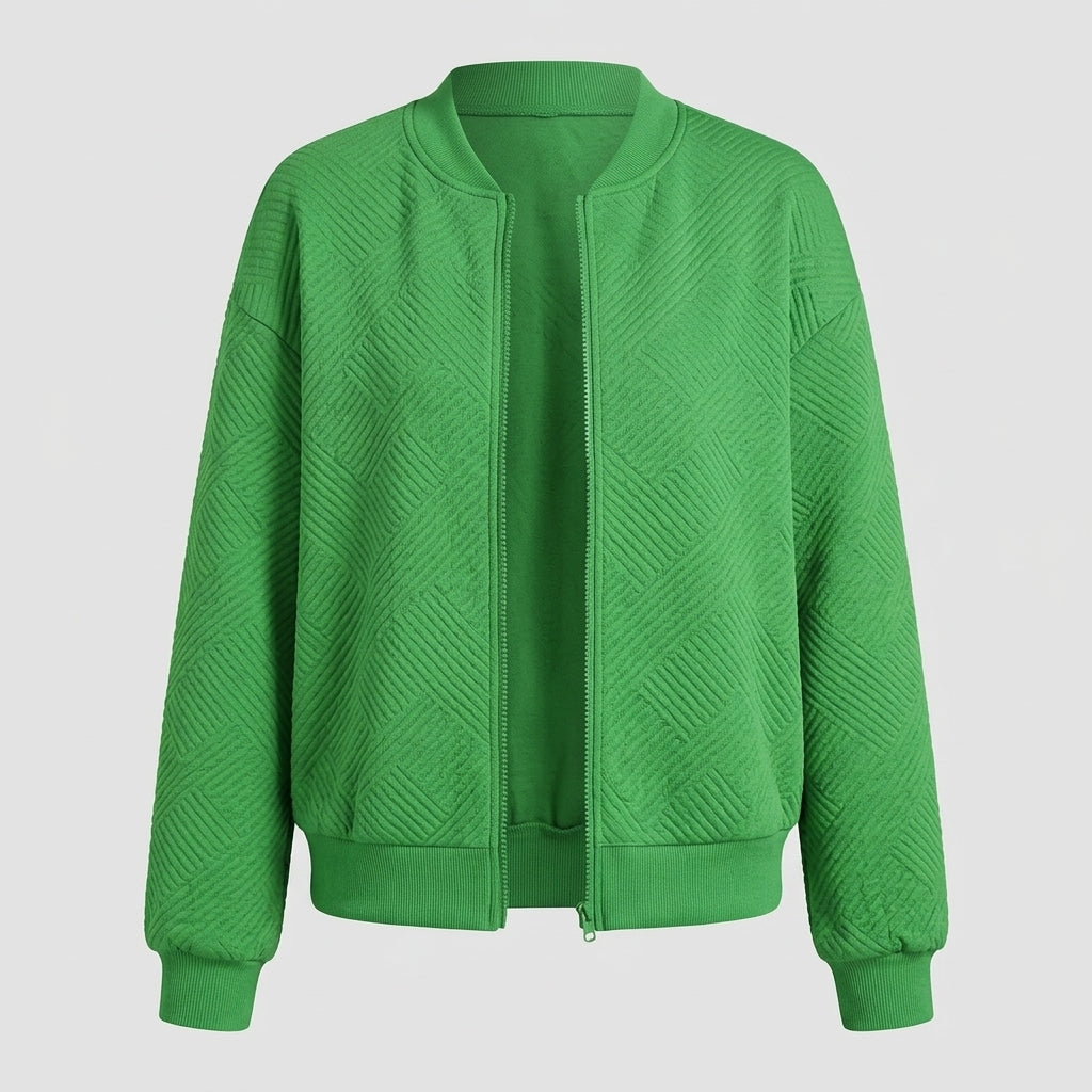 Gessica | Dames Vestjasje met Ritssluiting, Effen Kleur & Casual Pasvorm