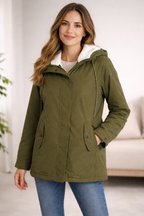 Anaïs | Lange winterjas voor dames met capuchon en warme voering