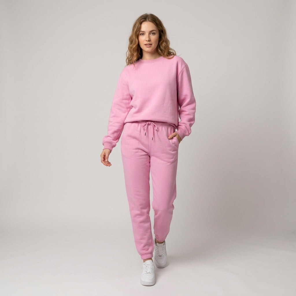 Cyvella | 2-delige fleece-loungewearset voor dames – zachte trui en joggingbroek