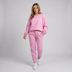 Cyvella | 2-delige fleece-loungewearset voor dames – zachte trui en joggingbroek