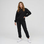Cyvella | 2-delige fleece-loungewearset voor dames – zachte trui en joggingbroek