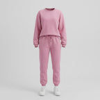 Cyvella | 2-delige fleece-loungewearset voor dames – zachte trui en joggingbroek