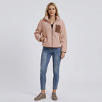 Quinelle | Pluche damesjas met rits – Zacht fleece