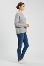 Eirian | Damestrui van Gebreid Materiaal – Zachte Casual Trui met Wijde Hals