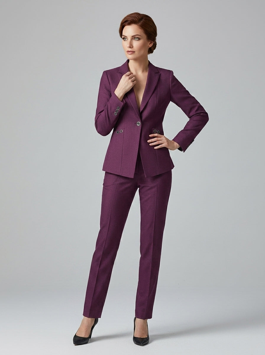 Frances | Blazerset voor dames – Blazer met één knoop & broek met rechte pijpen