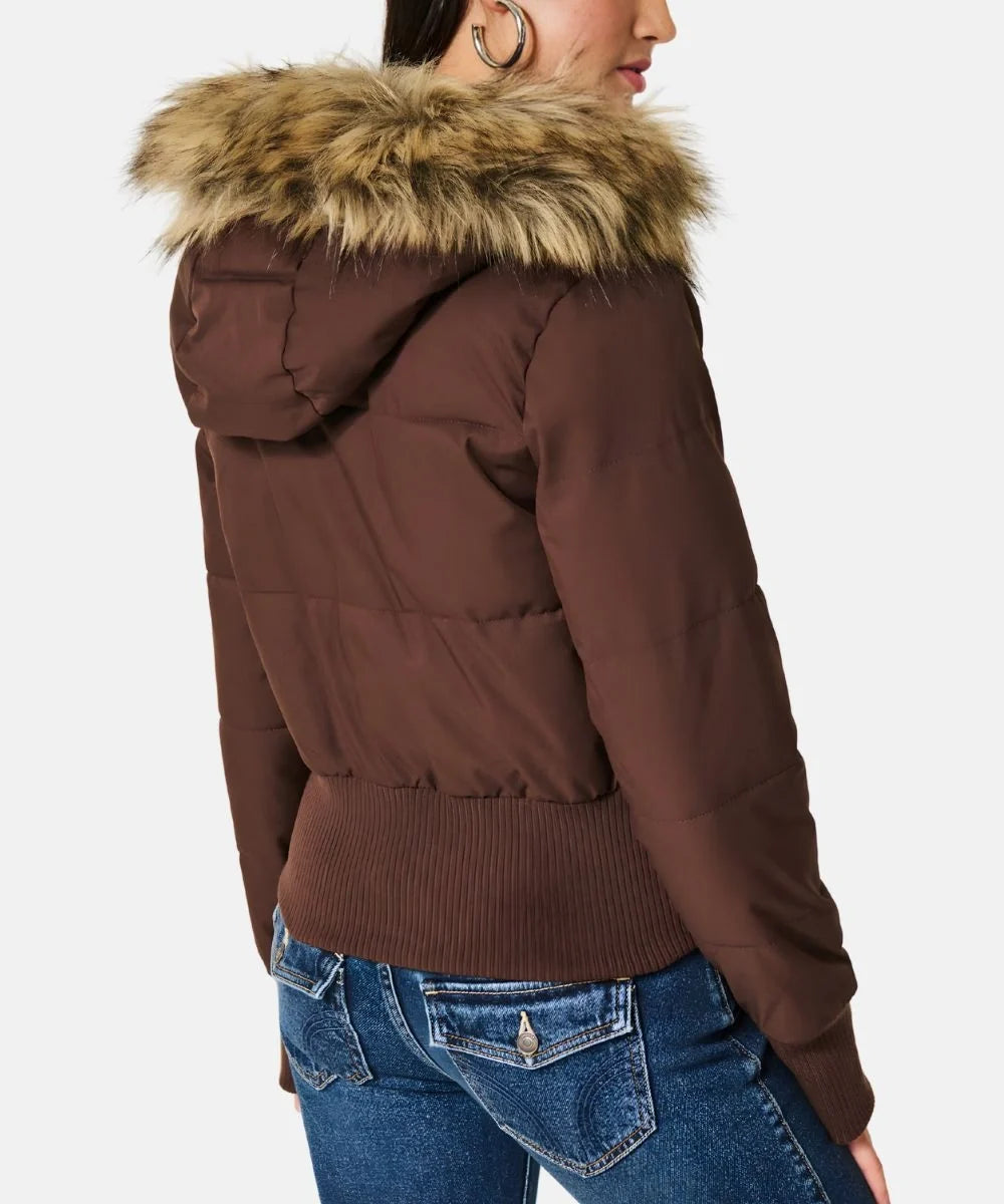 Annabel | Gewatteerde winterjas voor dames met afneembare capuchon en elastische manchetten