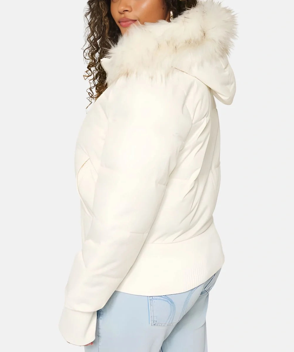 Annabel | Gewatteerde winterjas voor dames met afneembare capuchon en elastische manchetten