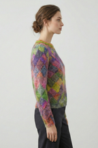 Amabel | Damestrui van gestructureerd breiwerk – ronde hals, pullover met lange mouwen