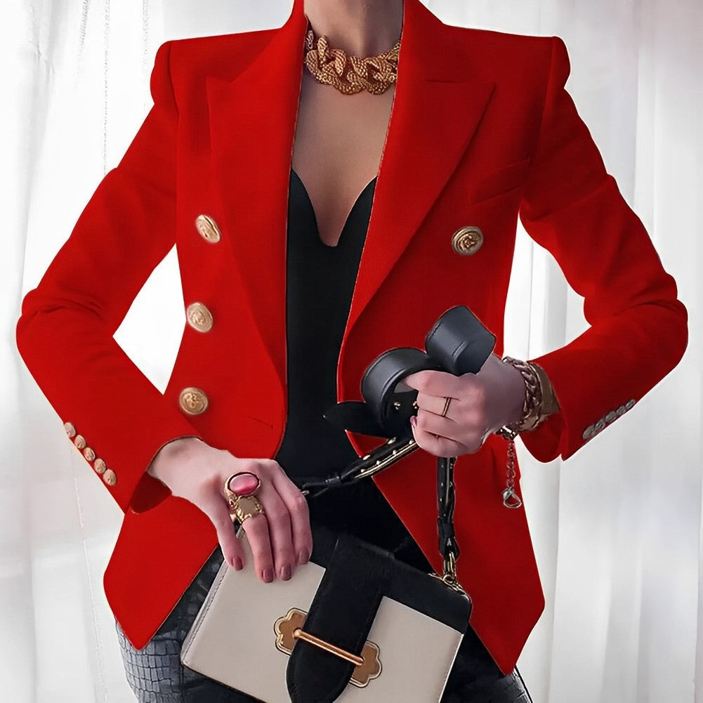 Aelina | Elegante Business Blazer Dames – Old Money Luxe, Klassieke Getailleerde Jas